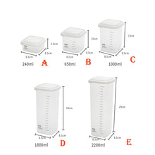 Load image into Gallery viewer, 5 Clear  Convenient Plastic Sealed Kitchen Storage Box Transparent Food Canister