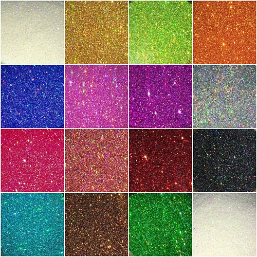 50g / Bag Holographic Rainbow Nail Glitter Laser Powder 1/128 Chrome Pigment Dust