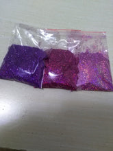 Load image into Gallery viewer, 50g / Bag Holographic Rainbow Nail Glitter Laser Powder 1/128 Chrome Pigment Dust