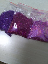 Load image into Gallery viewer, 50g / Bag Holographic Rainbow Nail Glitter Laser Powder 1/128 Chrome Pigment Dust