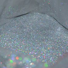 Load image into Gallery viewer, 50g / Bag Holographic Rainbow Nail Glitter Laser Powder 1/128 Chrome Pigment Dust