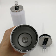 Load image into Gallery viewer, 10pcs 12oz/17oz Double Walled Vacuum Insulated Stainless Steel mugs with Flip up Straw Flask Mug
