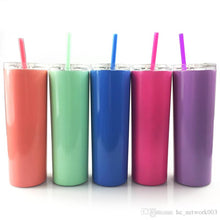 Load image into Gallery viewer, 24 pieces stainless steel 20 oz skinny tumblers.