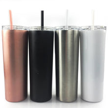Load image into Gallery viewer, 24 pieces stainless steel 20 oz skinny tumblers.